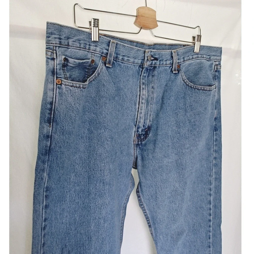 Levi's 505 Regular Fit Jeans 40 x‎ 29 Blue Medium Wash Straight Leg Denim 2019